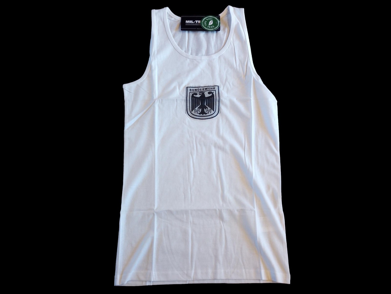 GERMAN MILITARY TANK TOP SHIRT BUNDESWEHR WHITE COTTON PHYSICAL TRAINING P.T.U gallery