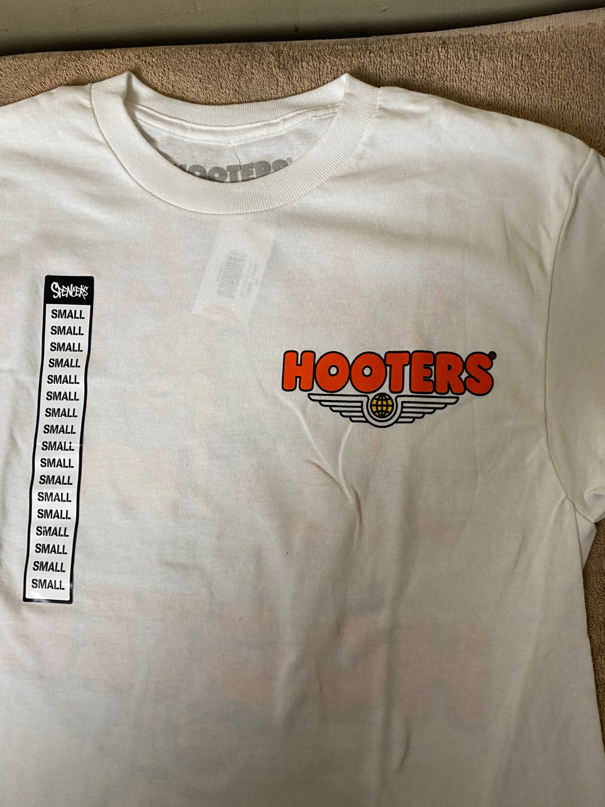 NWT-HOOTERS These Wings Take Flight Double Sided Ripple Junction WHT Graphic Tee gallery