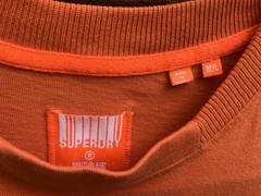 SUPERDRY Orange Newspaper Ransom Note Style Logo Print T-Shirt 2003 Men’s M / L