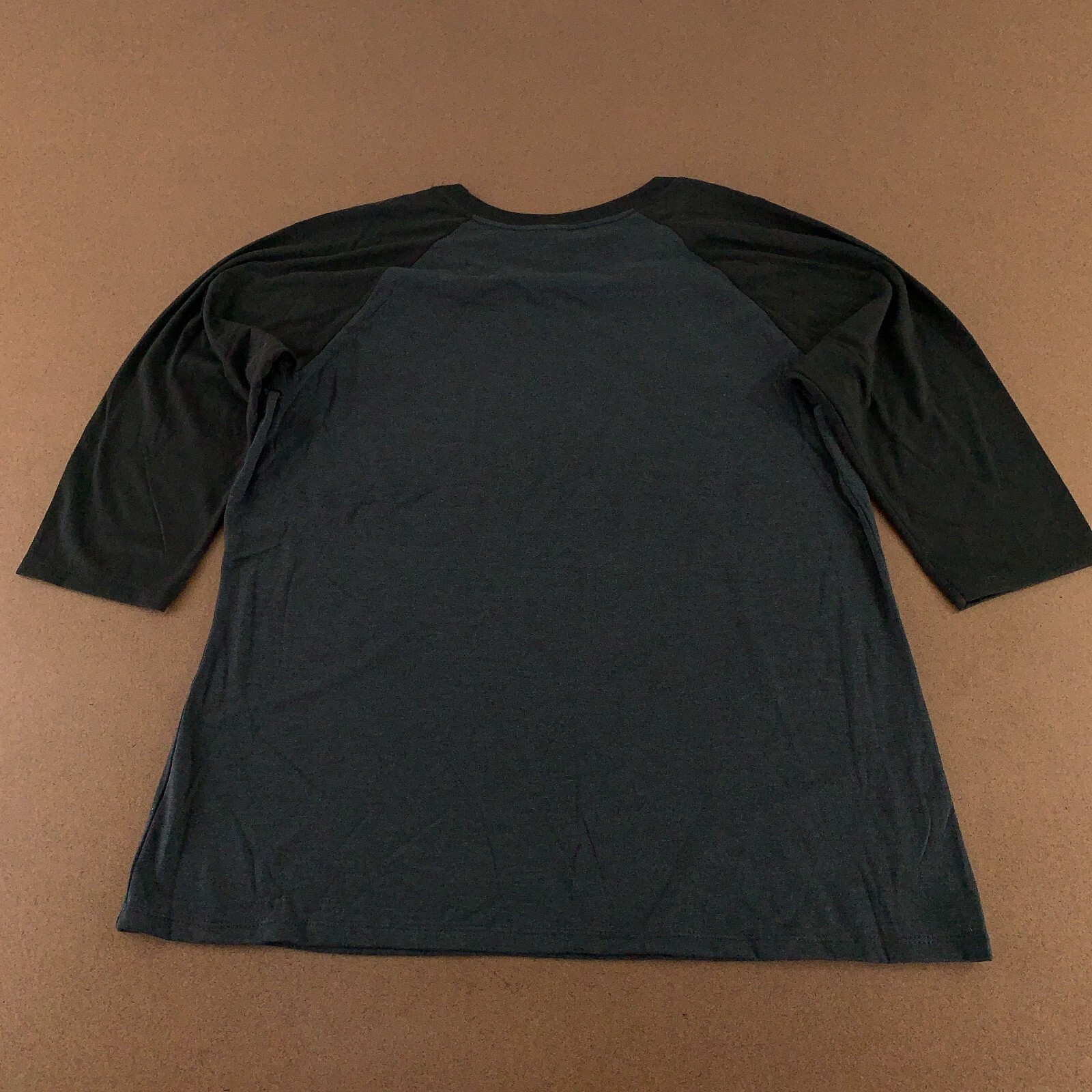District Perfect Tri Men's Size XXL Charcoal Black 3/4 Raglan Sleeve T-Shirt New gallery