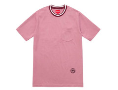 Supreme Rib Pocket Tee Dusty Pink Large SS16