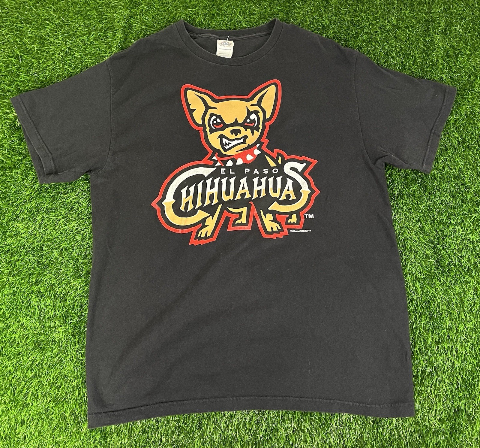 2014 Delta Pro Weight MiLB El Paso Chihuahuas Black T-Shirt Mens Large
