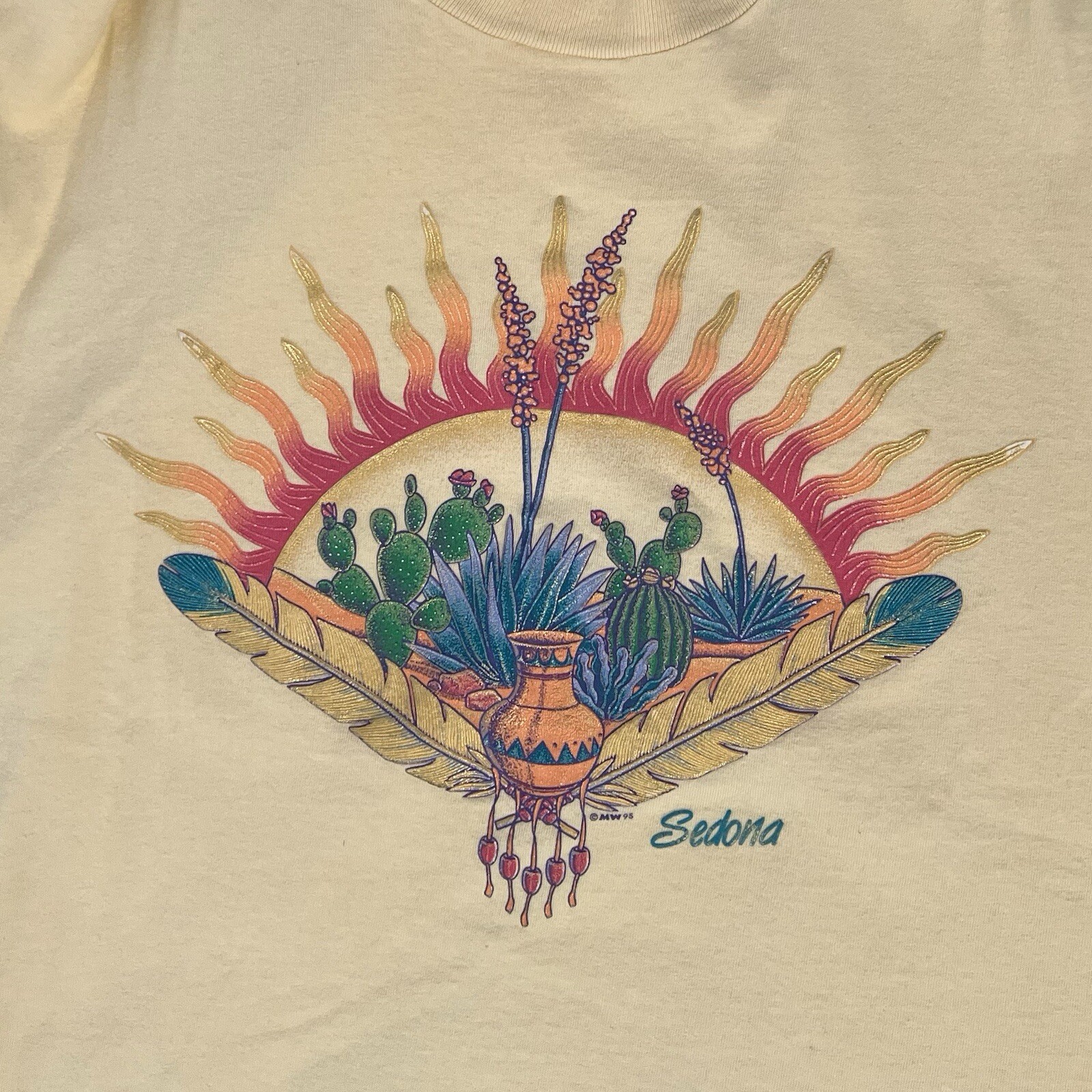 Vintage 90's ANVIL T Shirt 1995 Sedona AZ Made USA Single Stitch Men's LARGE gallery