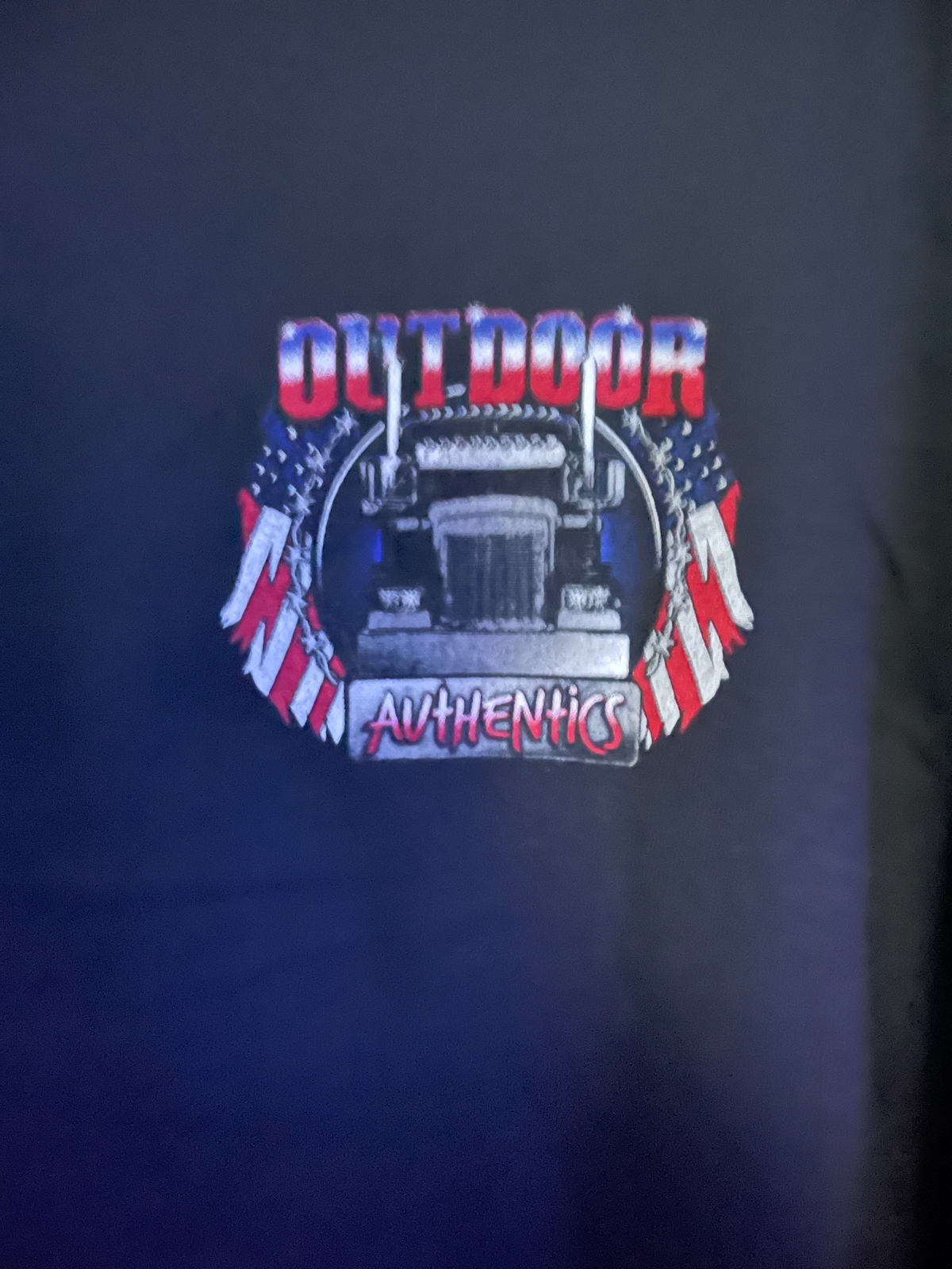 Big Rig Big Trouble" Trucker T-Shirt XL NEW without tags Red white Blue 4th July gallery