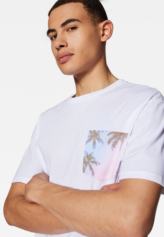 Mavi Men's Loose Fit T-Shirts, White, L gallery