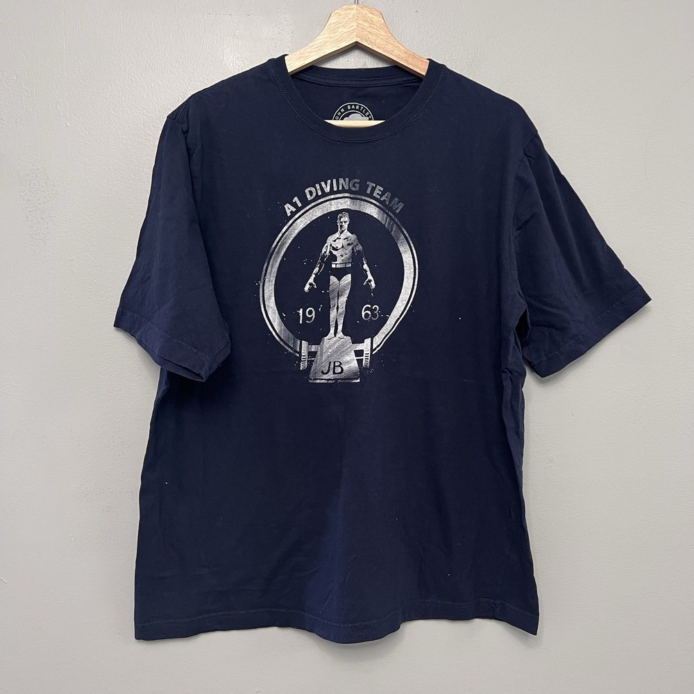 John Bartlett Consensus Men’s Navy Blue T-Shirt “A1 Diving Team 1963” Size Large