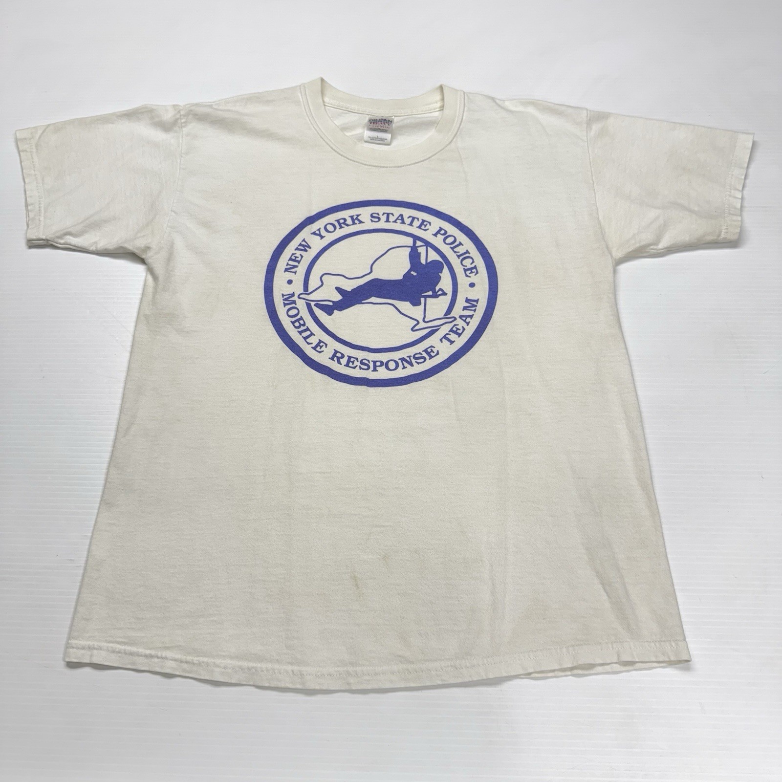 Vtg New York State Police Mens T-Shirt L Mobile Response Team Big Logo Graphic gallery