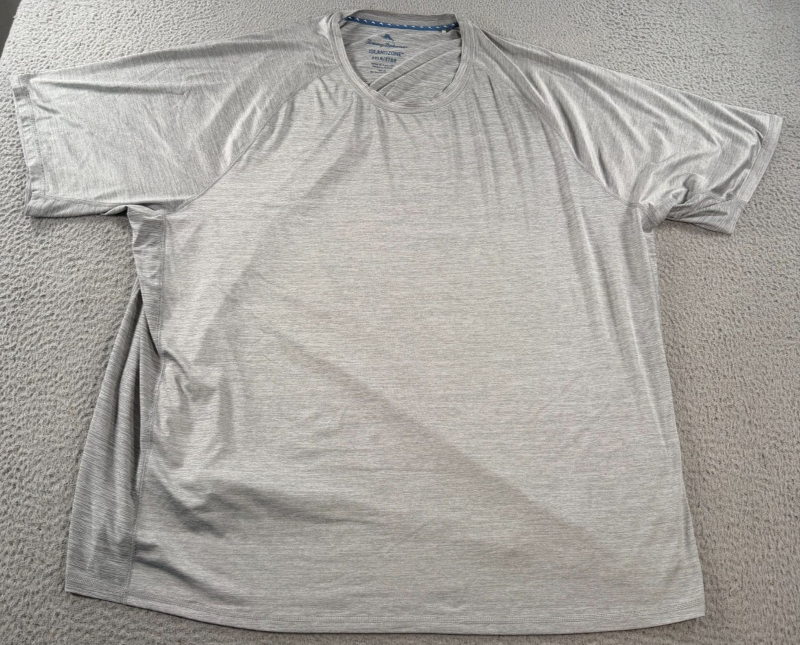 Tommy Bahama IslandZone Shirt Mens 3XLB Gray Space Dye UPF 30 Performance Tee gallery