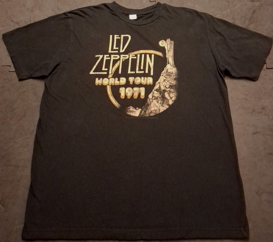 2006 Vtg XL The Core Led Zeppelin World Tour 1971 Graphic Band T Shirt