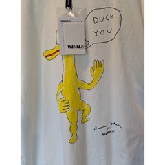NWT WHOLE x Daniel Johnston Duck You Graphic T Shirt Men’s White Size L