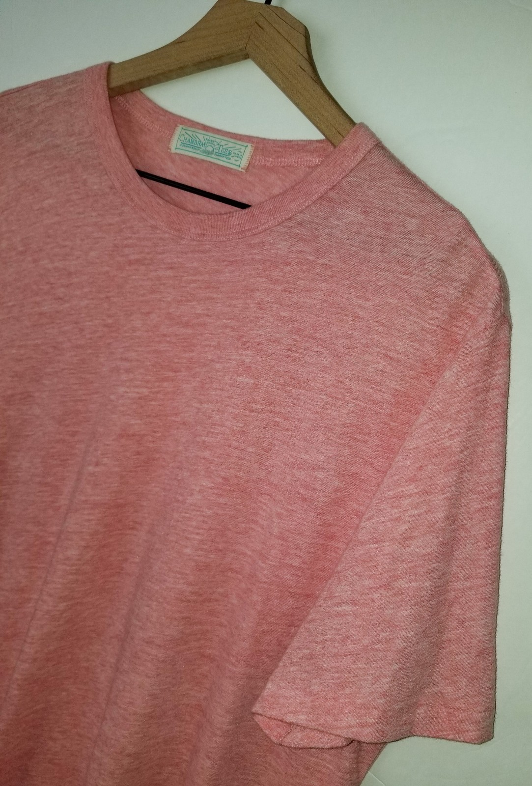 FAHERTY Brand T-Shirt Chambray Tees Heathered Pink Cotton Modal Crewneck NEW Lg gallery