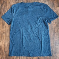 Avalanche Shirt Mens 2 Button Henley Tee Shirt Chest Patch Short Sleeve Indigo M