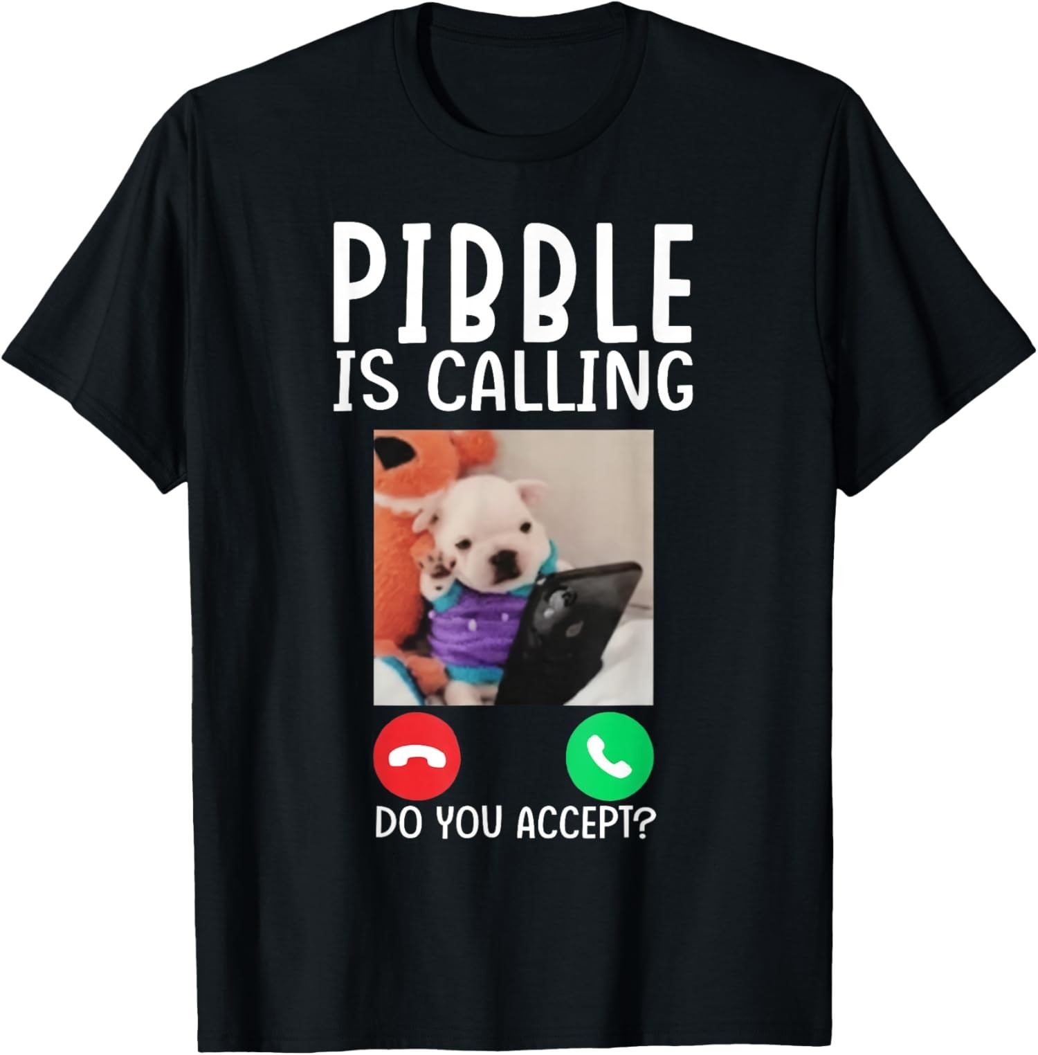 Pibble Is Calling Meme Dog Lovers Funny Design Unisex T-Shirt gallery
