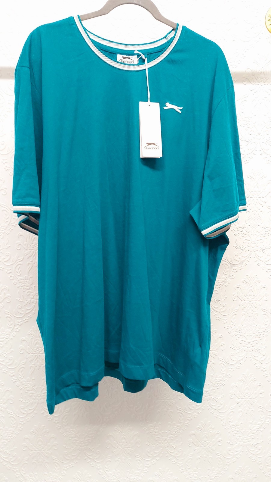 Slazenger Mens TSHIRT Size 4XL Blue Cotton Short Sleeve New With Tags gallery