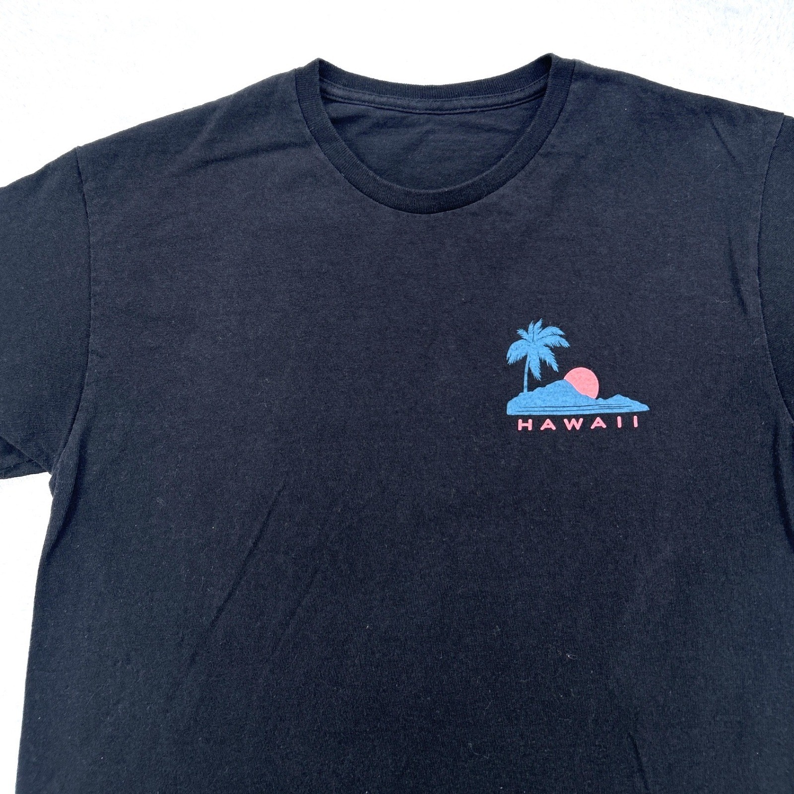 Aloha Hawaii Tropical Graphic Mens T-Shirt Medium Black Short Sleeve Tee Beach gallery