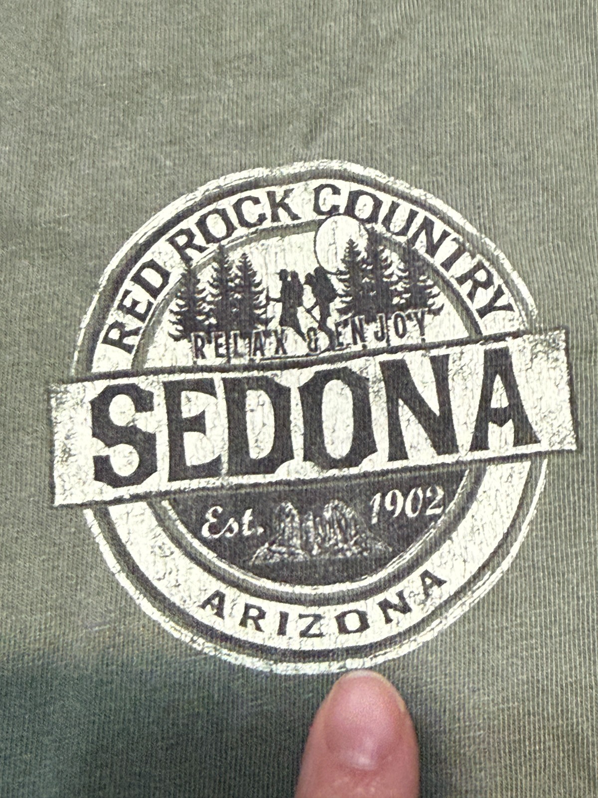 Arizona Shirt, Men's Size XL, Green Red, Rock Country Sedona Graphic Print gallery