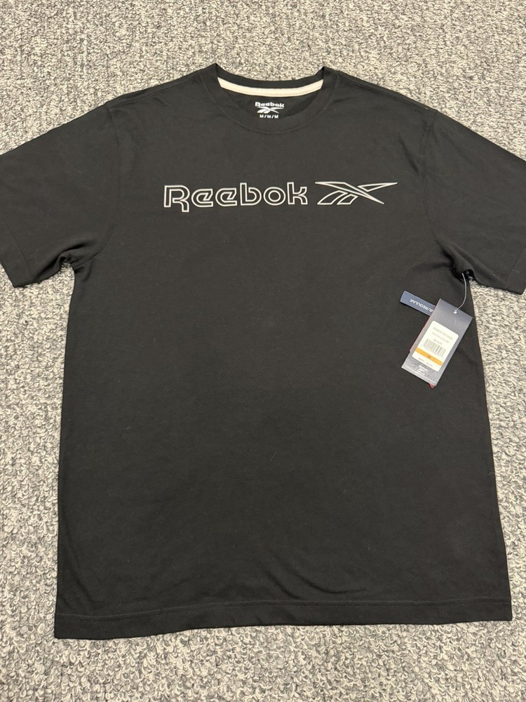 Reebok Mens Vector Outline Cotton Jersey Tee – Black -Medium-Brand NWT!
