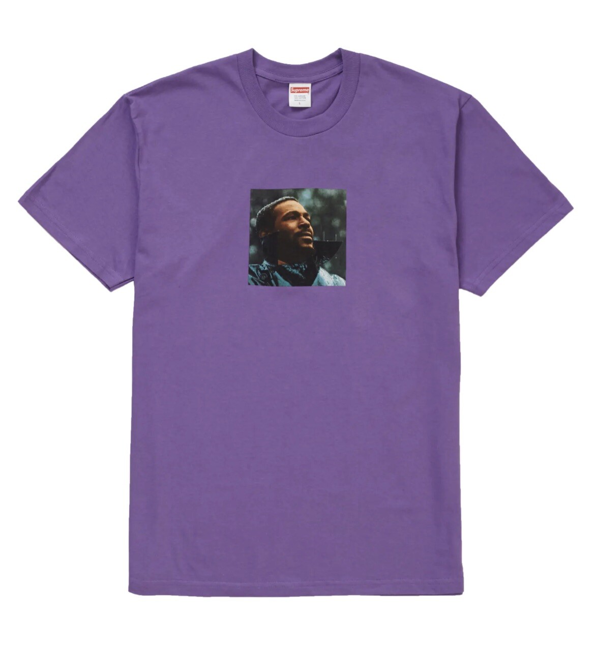 DS Purple Supreme Marvin Gaye Tee Sz Large FW18 New In Bag gallery