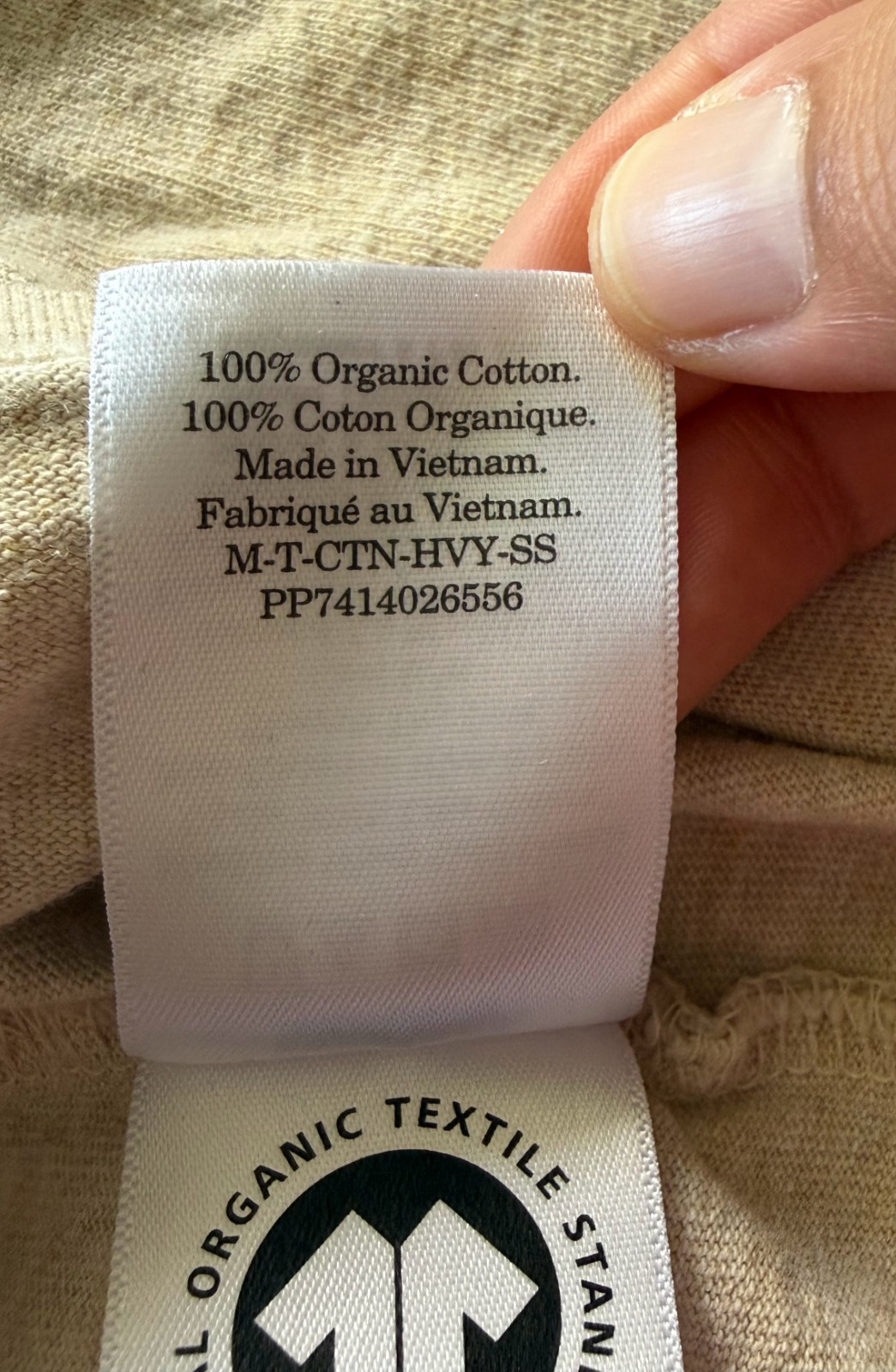 Everlane Men's Premium-Weight Crew T-Shirt - Heather Oatmeal - Size L gallery
