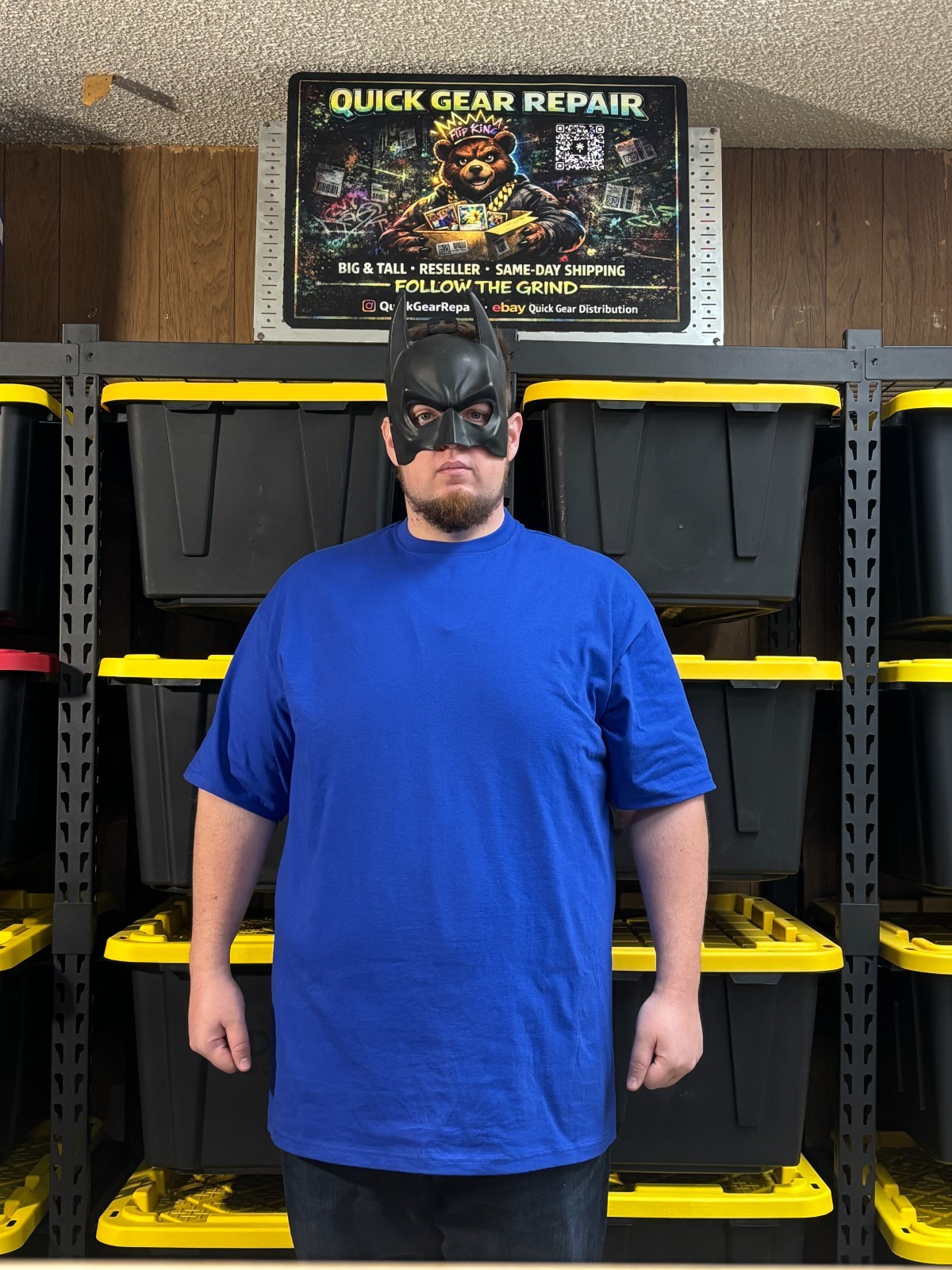 Shaka Wear Heavyweight Tall T-Shirt Big & Tall 3XLT Royal Blue Long Length Tee gallery
