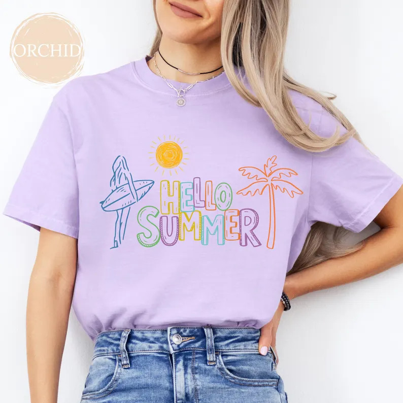 Hello Summer Comfort Tee Summer gallery