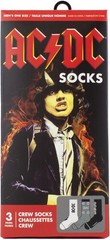 AC/DC – Perri’s – AC/DC – Crew Socks (Assorted Styles 3 Pack Gift Box) [New ] So