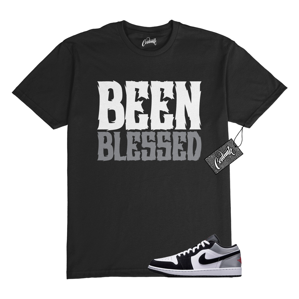 1 Black Matte Silver White Fire Red T Shirt Match BB