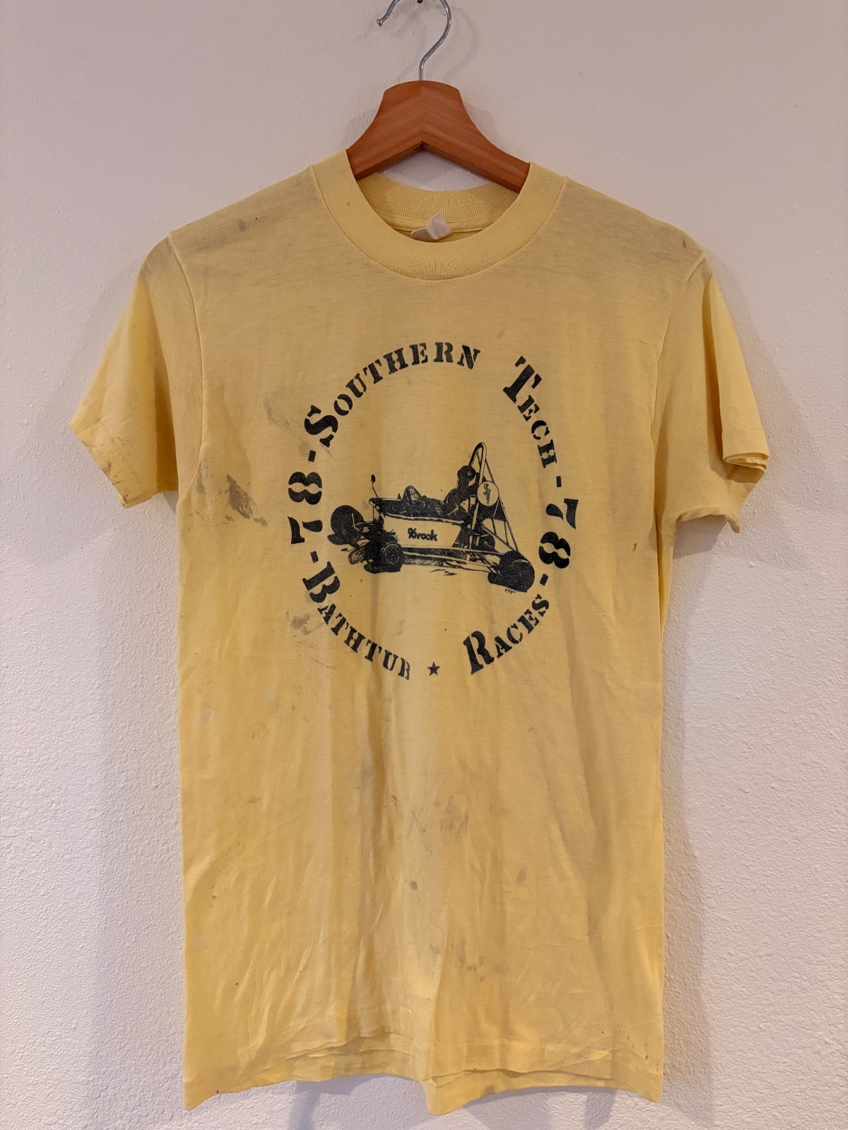 Vintage 1970s Southern Tech Bathtub Races T Shirt Sz L (Actual Sz S/M)