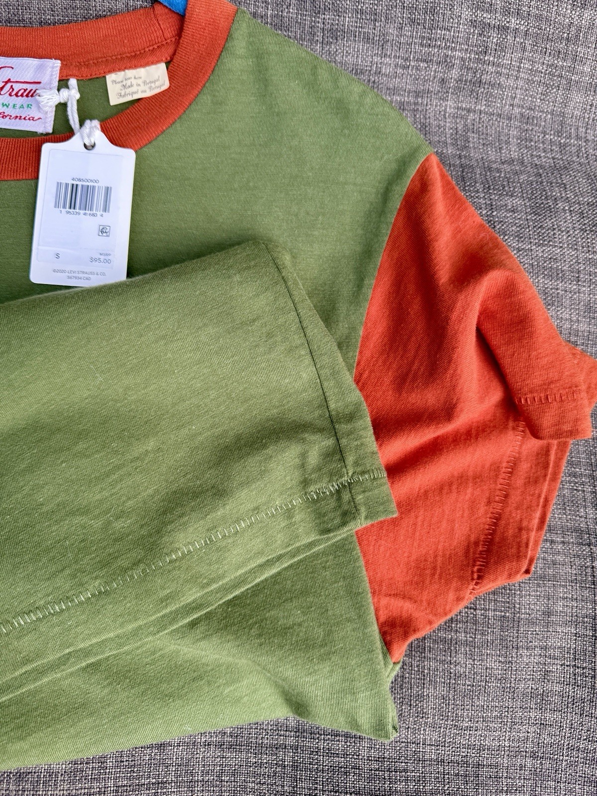 Levi’s Vintage Clothing Sportswear of CA Green Orange T-Shirt Sz S PORTUGAL gallery
