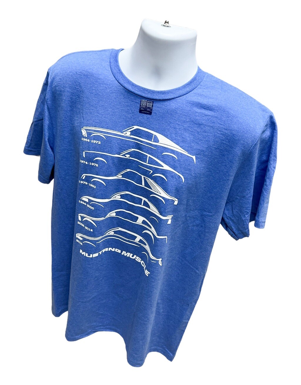 Ford Mustang Muscle Evolution Light Blue T-Shirt gallery