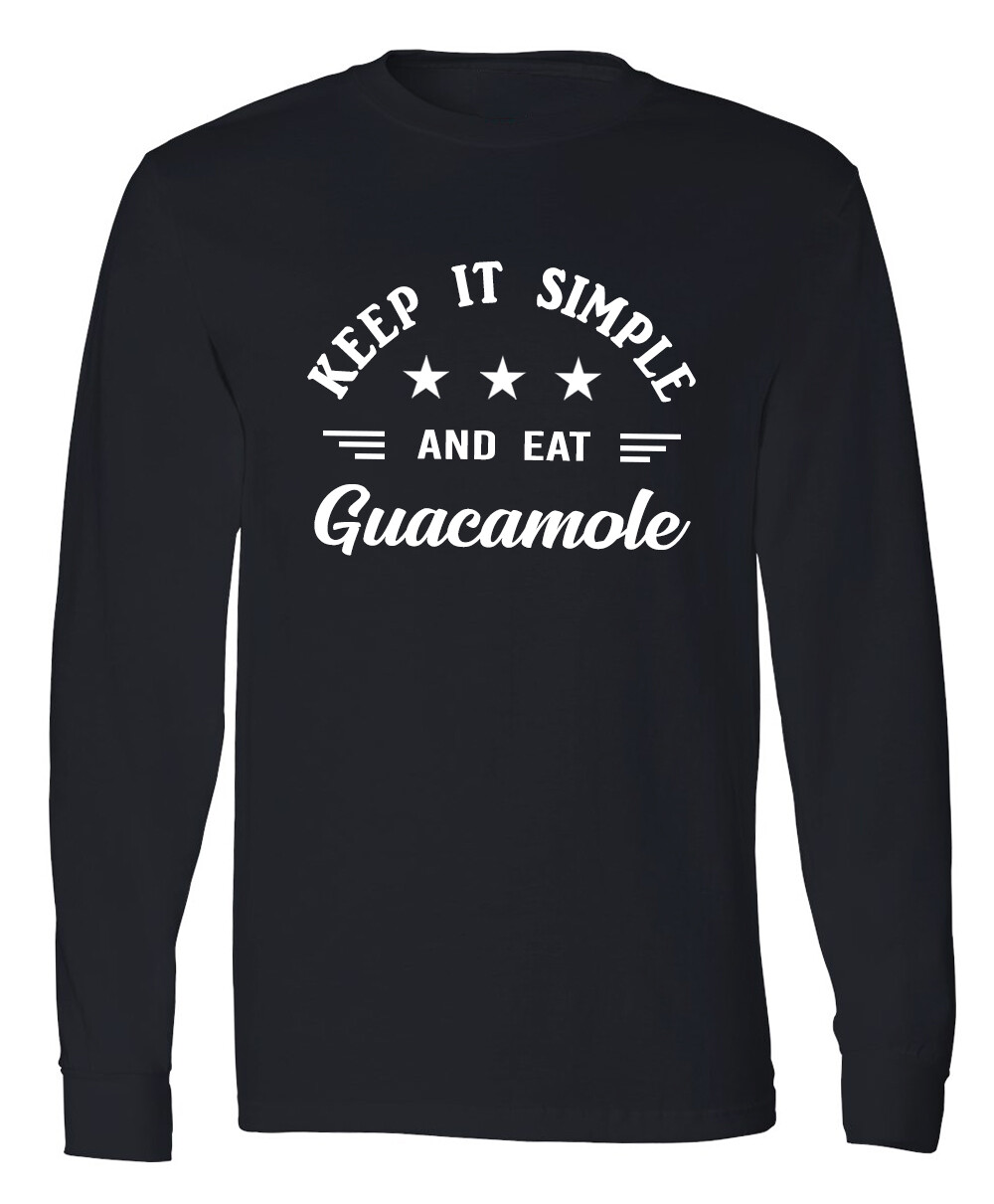 Guacamole T Shirt Funny Avocado Mexican Food Lover Full Long Sleeve Gift Tee