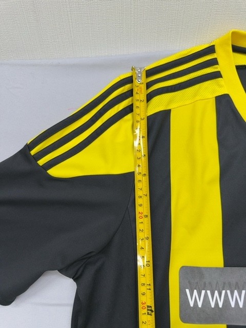 Adidas Soccer Jersey Mens Black Yellow Striped (#16) XL Climacool gallery