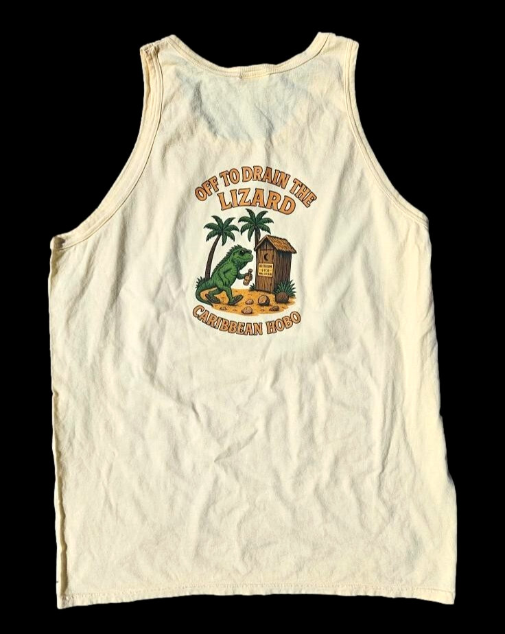 Caribbean Hobo Drain the Lizard T-shirt Rum Drinks Key West Margaritas Beach