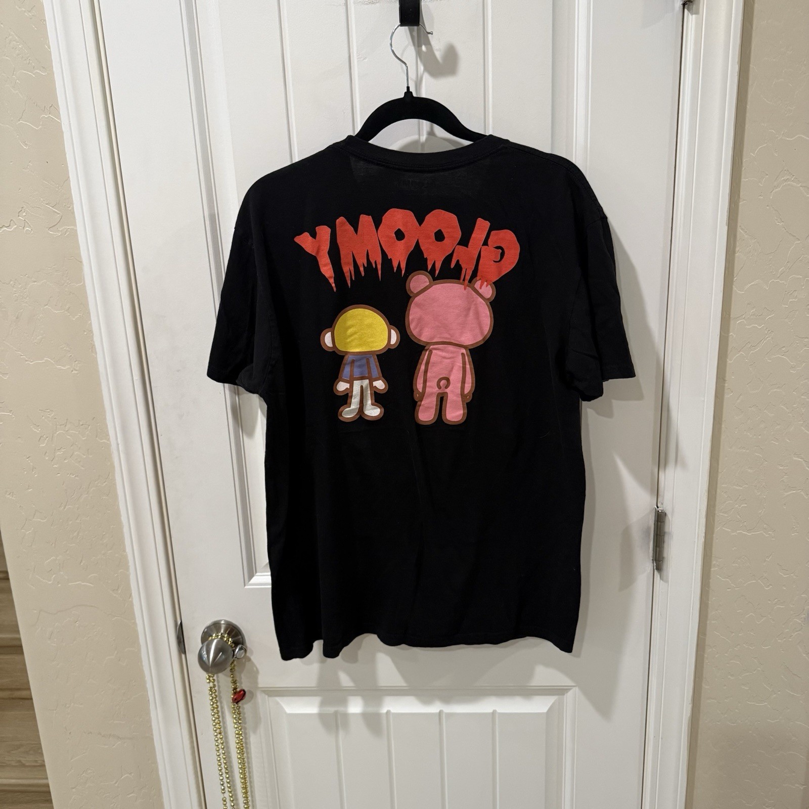 Gloomy Bear Graphic T-Shirt Black Anime Horror Tee Size L gallery