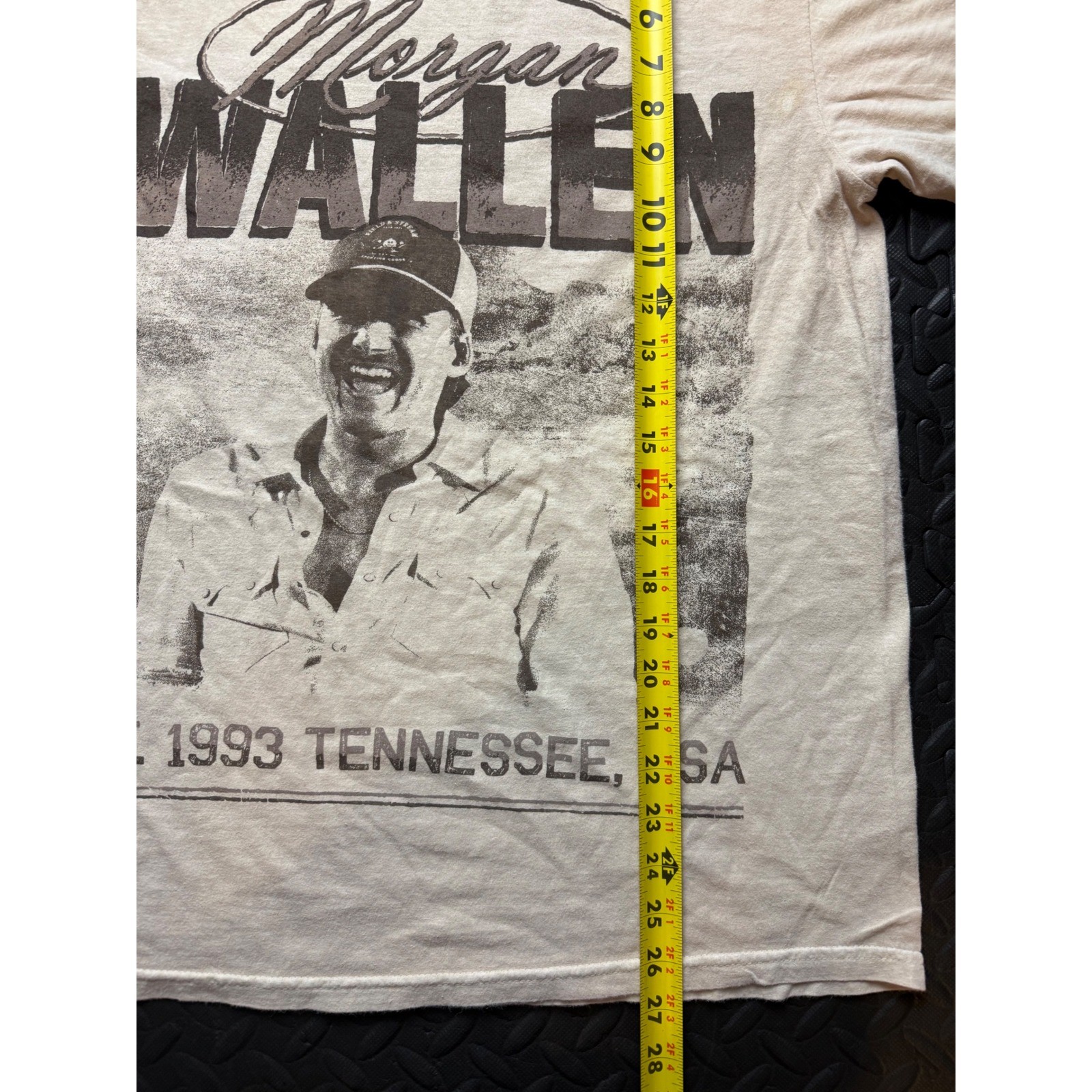 Morgan Wallen Graphic T-Shirt Mens Small Tan Tennessee Est 1993 Country Music gallery