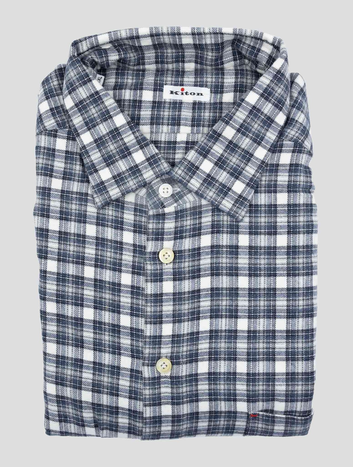 NEW KITON MULTICOLOR COTTON SHIRT EU 56 - US 46 - 2XL S21C4955F gallery