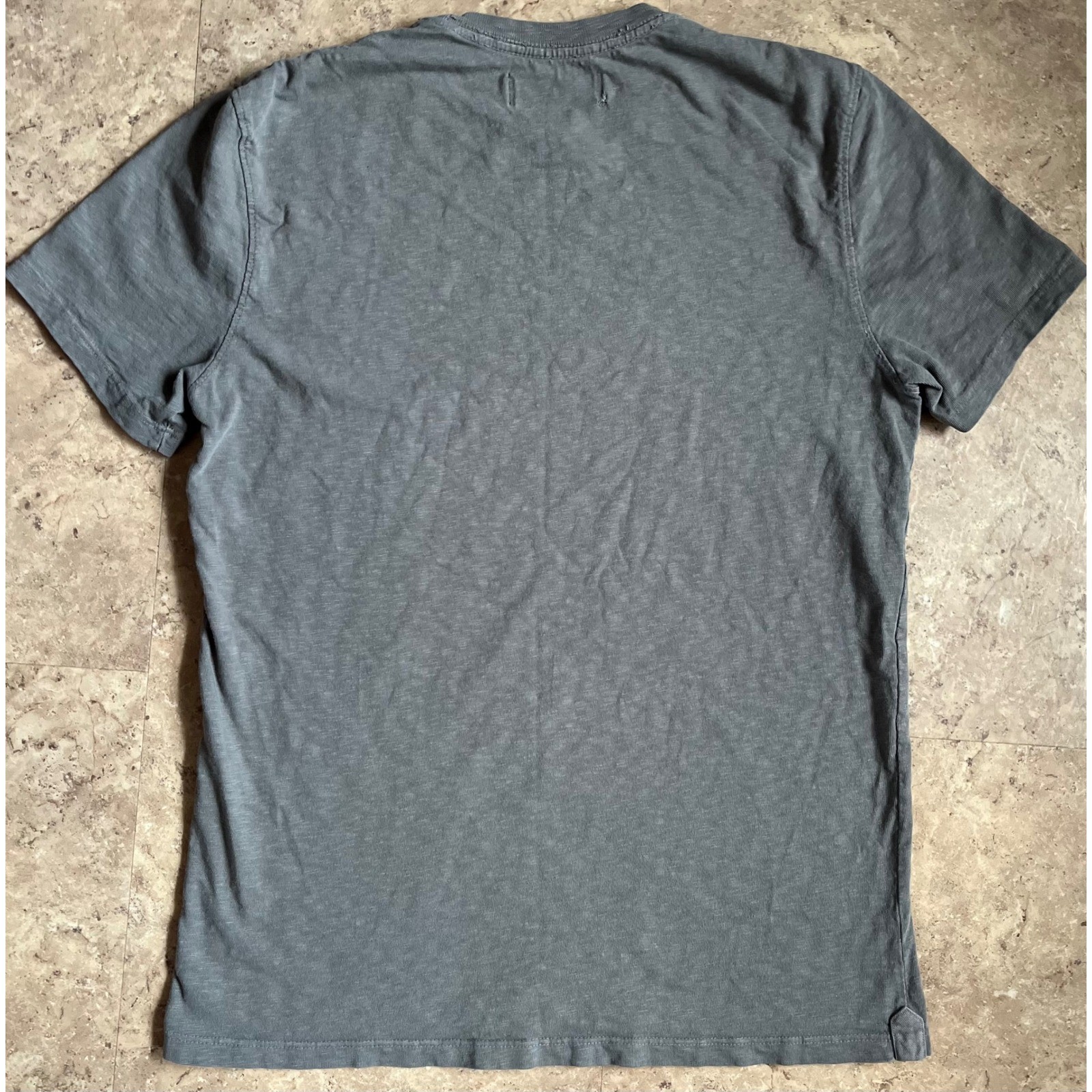 American Giant Mens Cotton Slub Crew Neck T-Shirt Gray Short Sleeve Small USA gallery