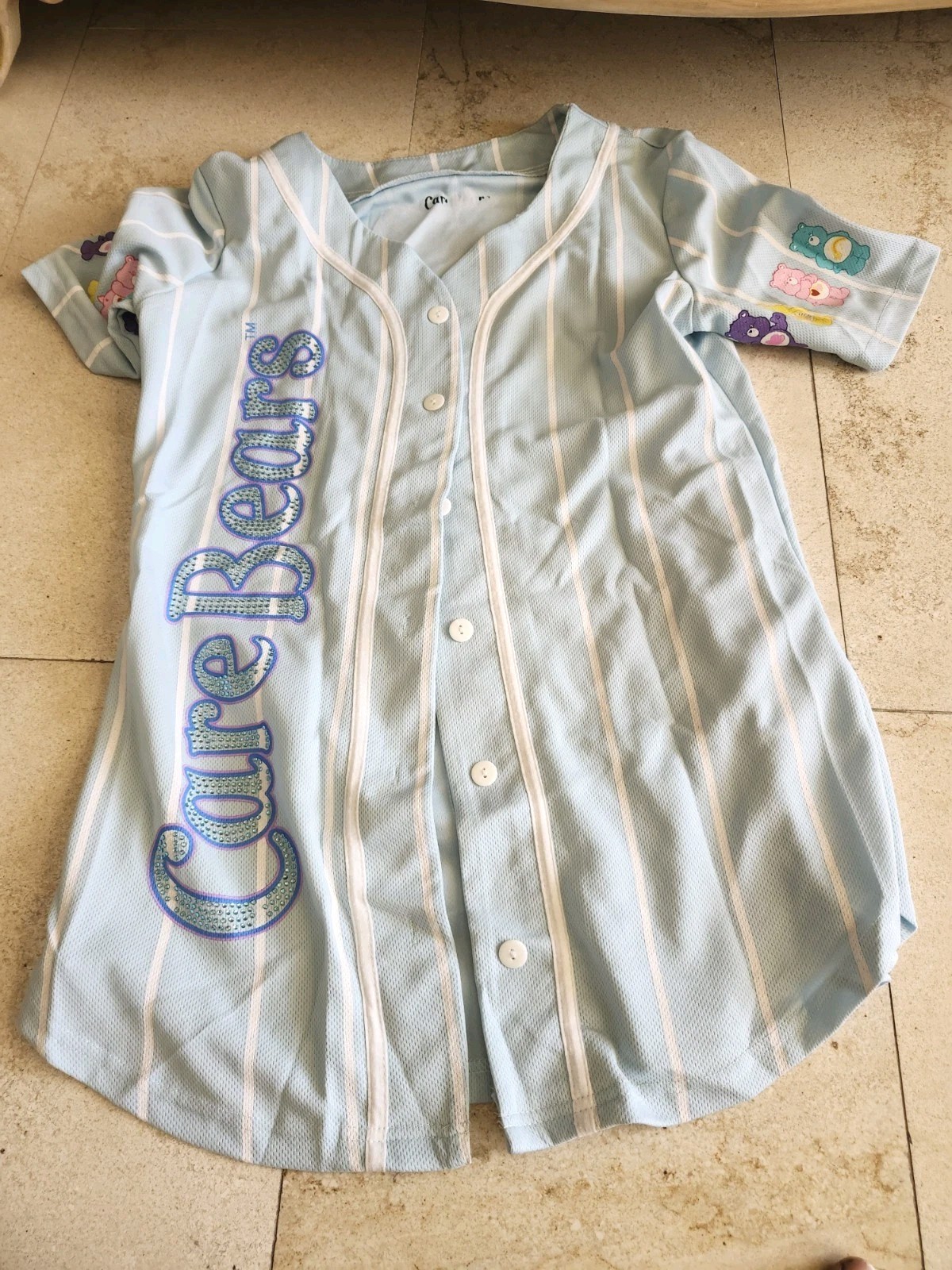 CareBears Graphic Baseball Jersey Shirt L