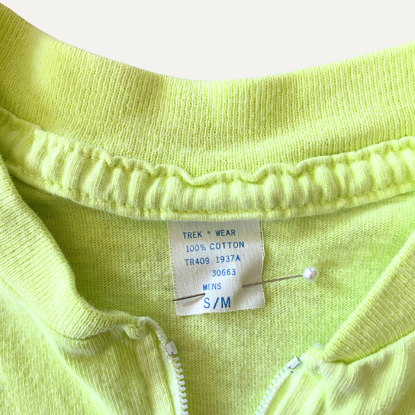 Vintage Trek cycling neon bike top size small / medium made in USA gallery