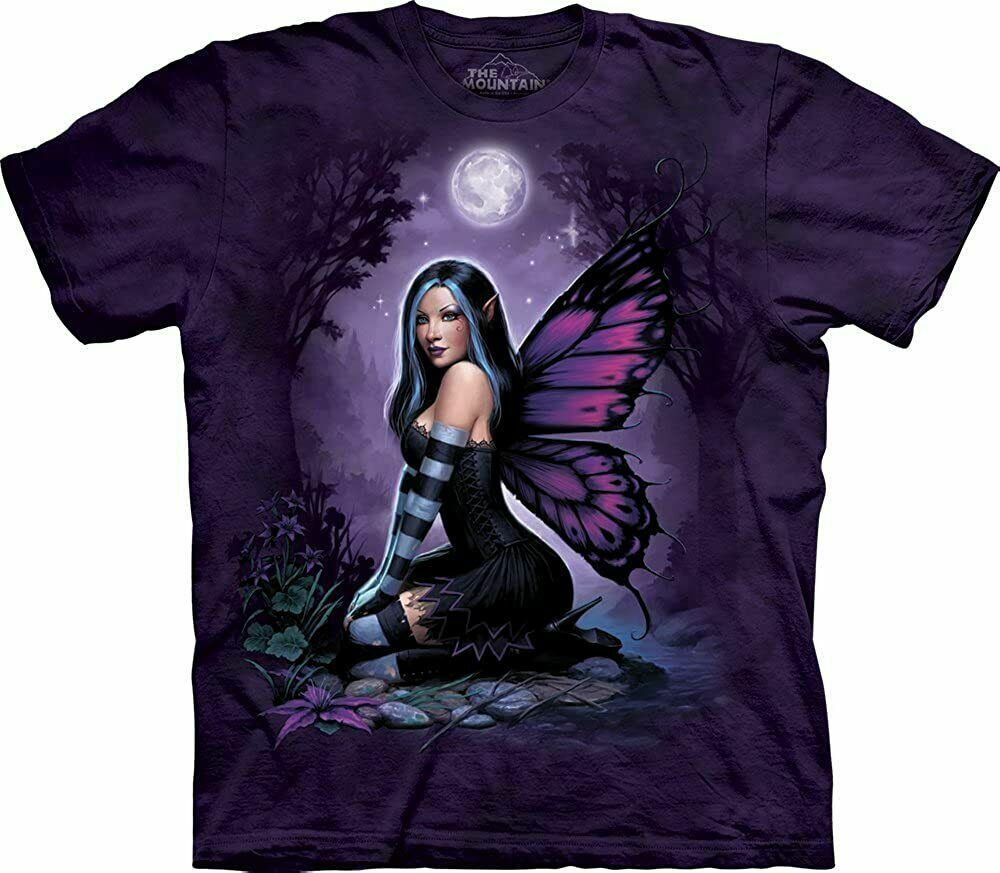 The Mountain Night Fairy Short Sleeve Fantasy Elf Moon Adult T-Shirt SM - 3X gallery