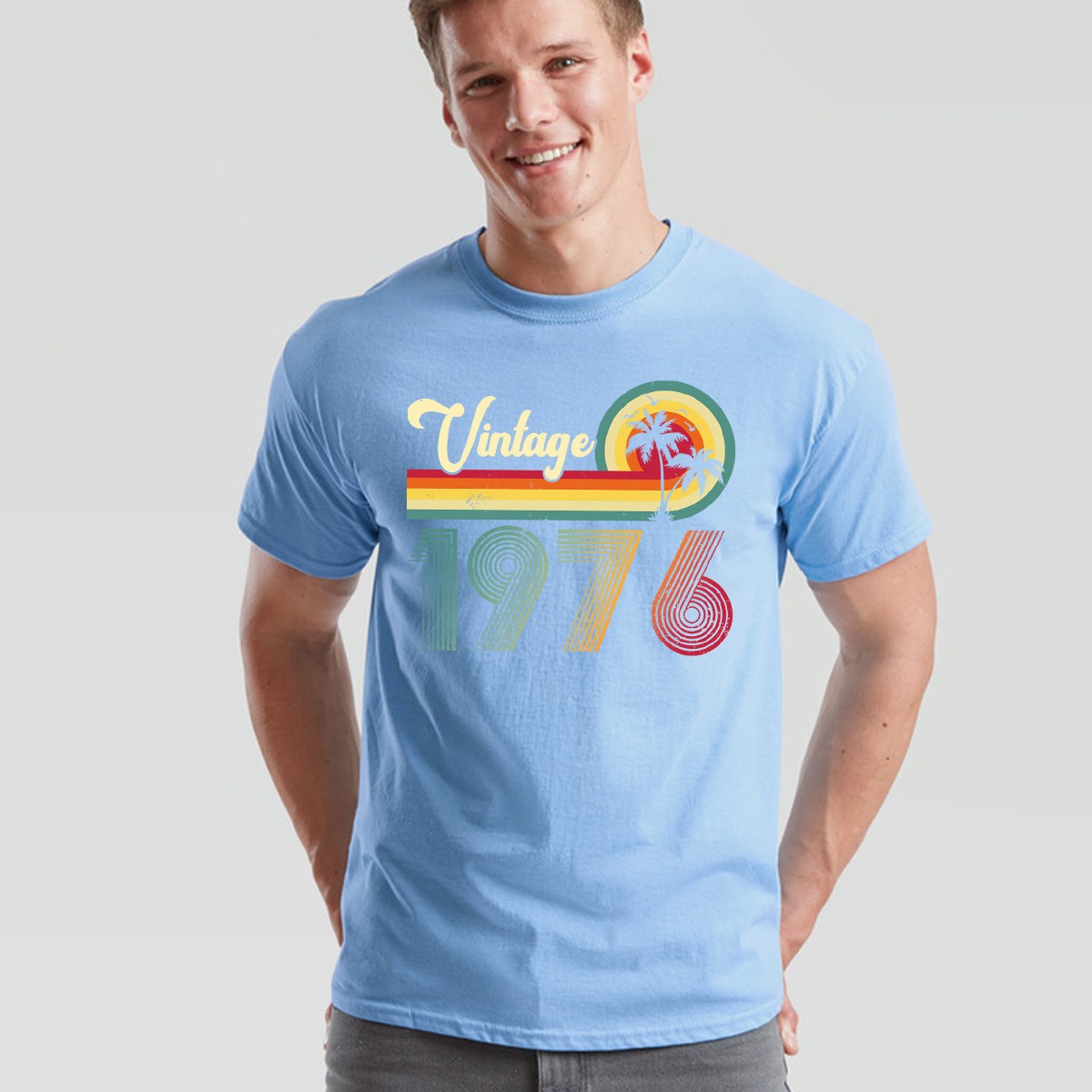 Vintage 1976 50th Birthday Unisex T Shirt Gift Tee For Women Mum Grandpa gallery