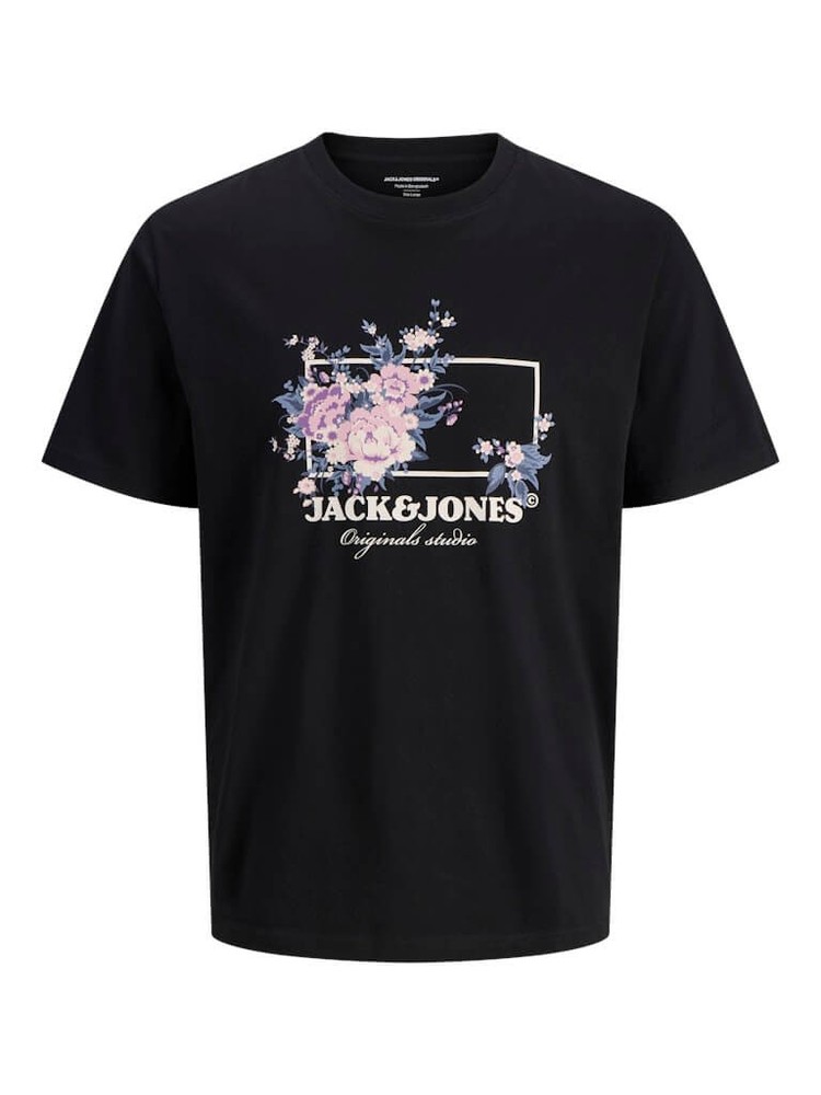 Jack & Jones JORJUKA Crew Neck 100% Cotton T-Shirt – Black