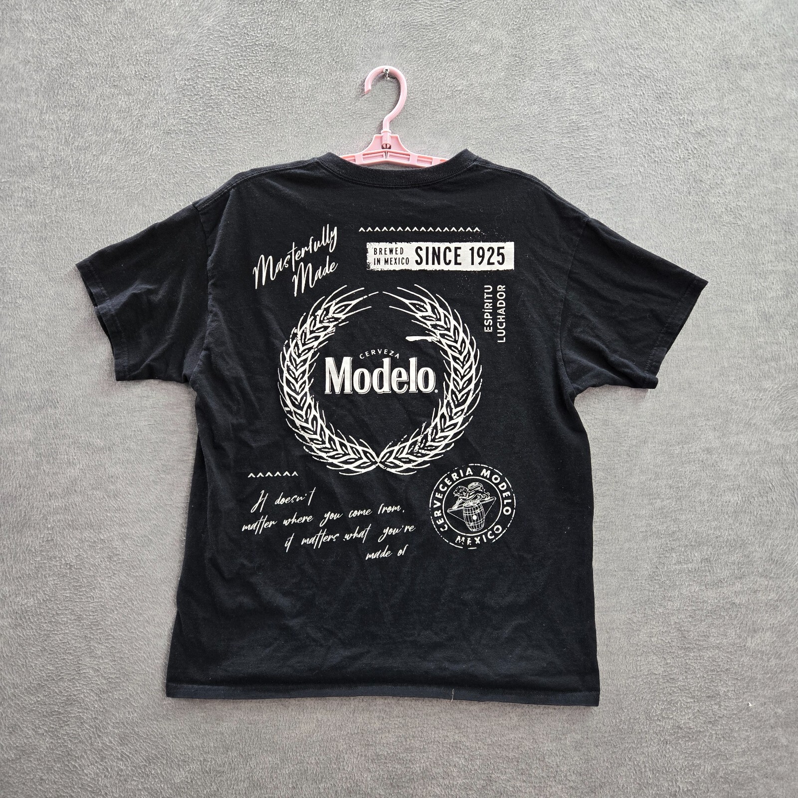 Modelo Men Shirt L Black Short Sleeve Logo Cotton gallery