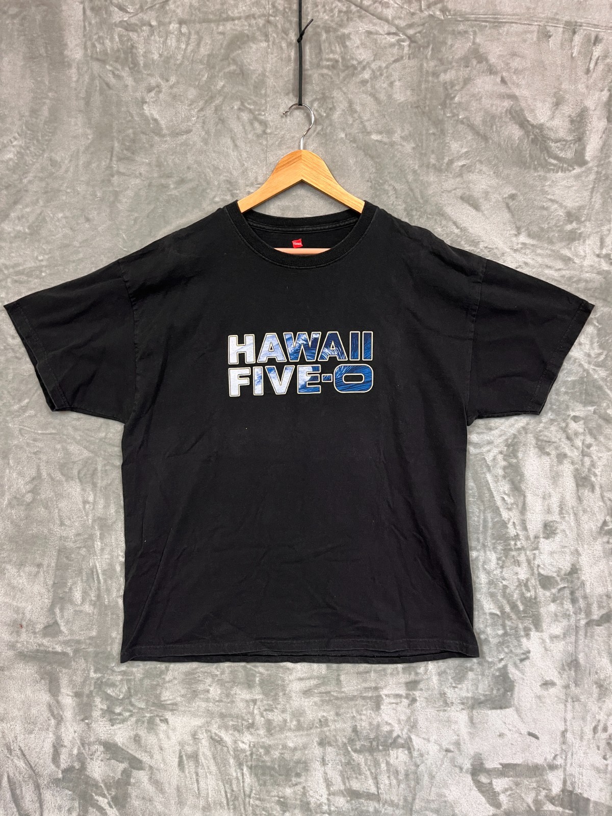 Vintage Hawaii Five-O TV Show Promo T-Shirt Hanes XL Black Filmed in Hawaii
