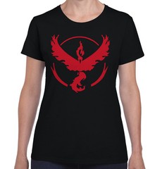 Anime Manga Team Instinct Bird GO Emblem Womens Top Junior Graphic Tee