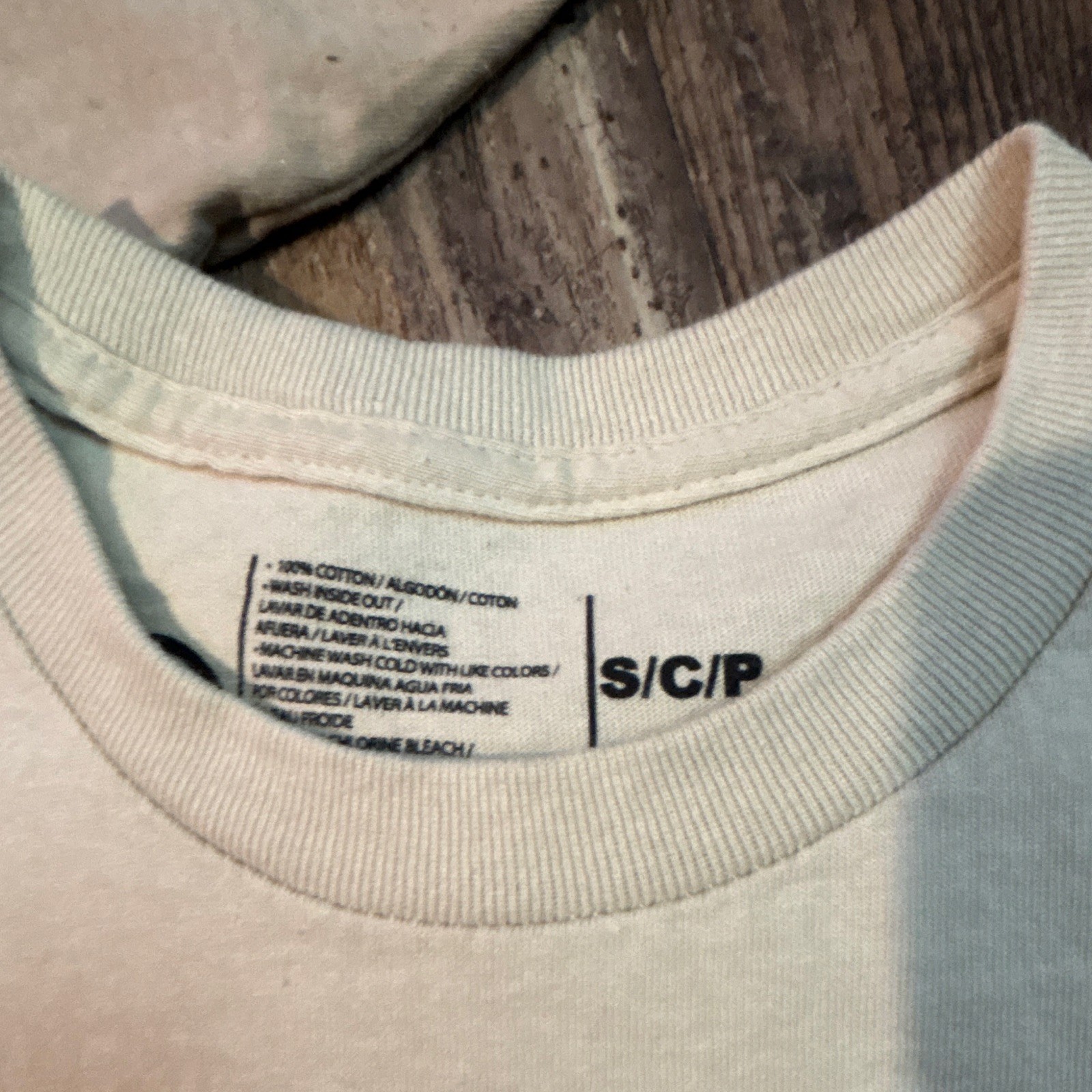 Neff Desert Trips Meltaway Graphic T-Shirt Beige Crew Neck Short Sleeve Size S gallery