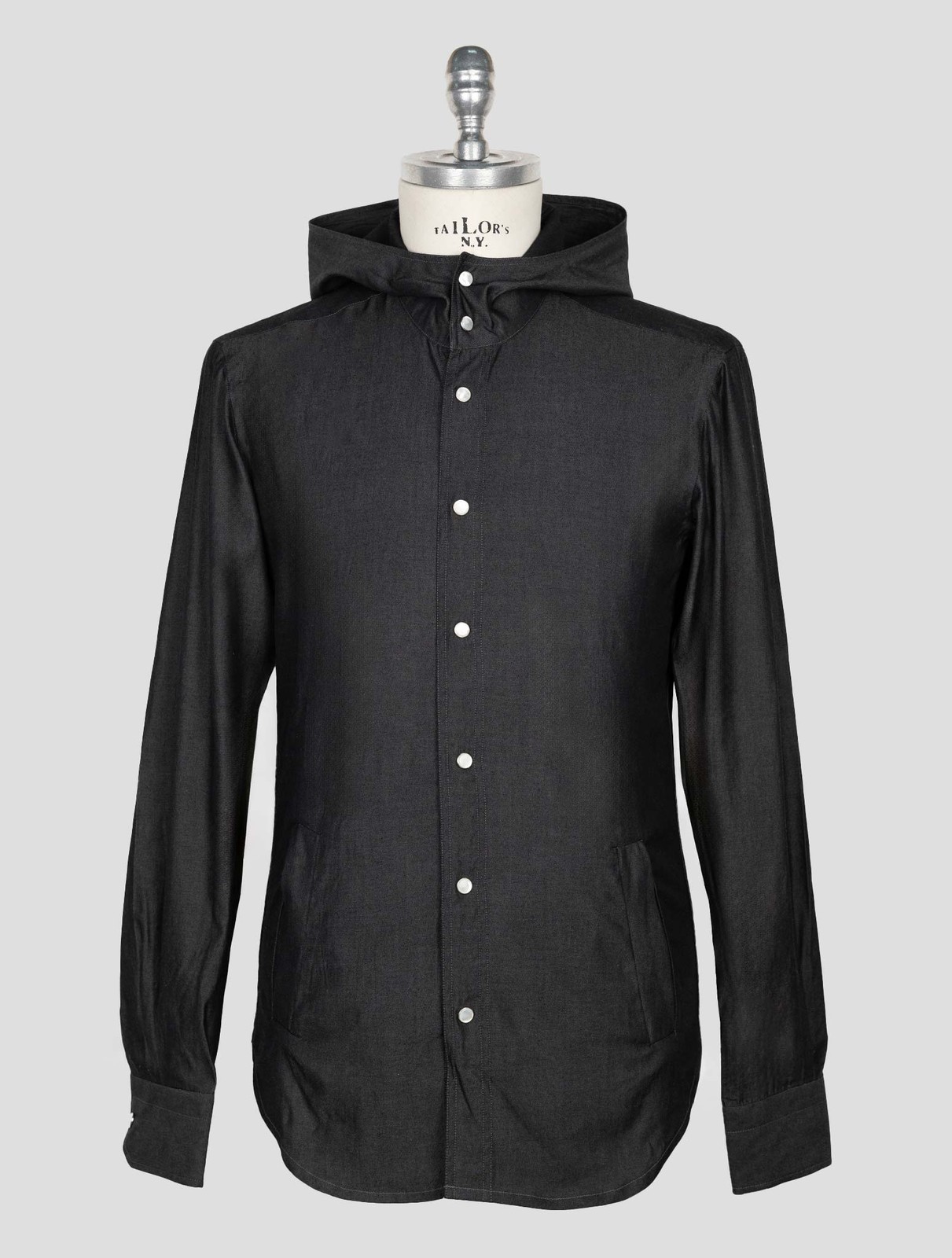 NEW KITON DARK GRAY COTTON SHIRT MARIANO EU 56 – US 46 – 2XL KME33