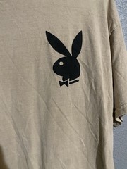 Playboy Pre-owned Unisex Beige Color Logo Tshirt Size L