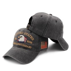 250th Anniversary Hat 1776-2026 Embroidered Adjustable Anniversary USA Hat Pa…