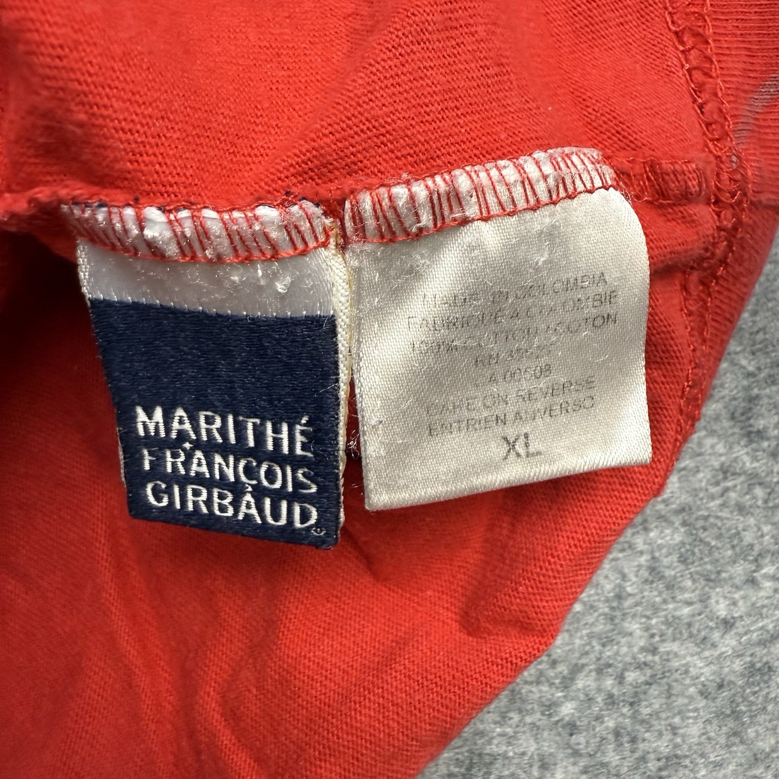 Vintage 90’s Marithe Francois Girbaud Red T Shirt Sz XL Y2K Streetwear Rare gallery